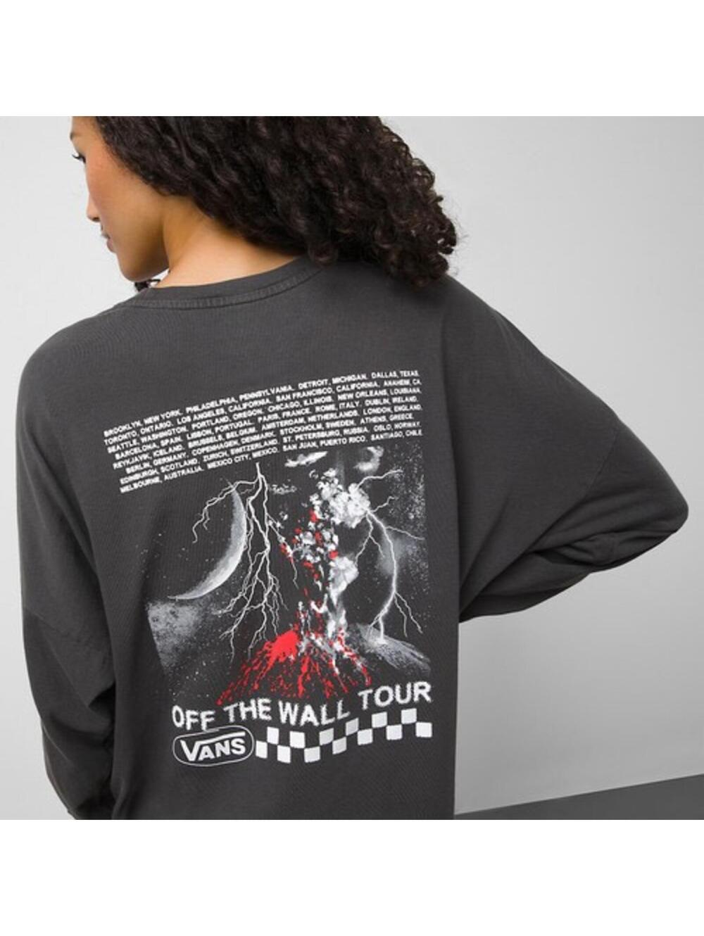 VANS Women’s Cotton OUTBURST Tee in Black-Size Medium